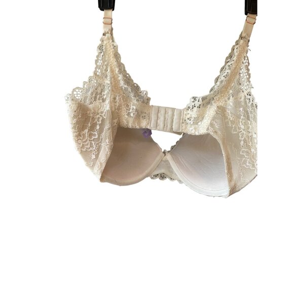 Secret Treasures Womens Lace Bra 38D Ivory Adjustable Straps - Picture 2 of 4